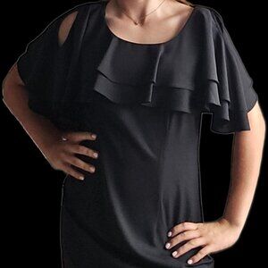 S.L. Fashions Black Womens Size 6 Elegant Dress